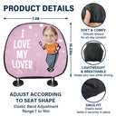 Gift For Couples,Custom Photo,Funny - Custom Photo Funny I Love My Wife Husband - Personalized Car Headrest Covers