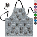 Cat Lovers,Pet Lovers,Dog Lovers,Dog Mom,Dog Dad,Cat Mom,Cat Dad,Happy - Custom Photo Funny Pet Face Pattern Dog Cat Family - Personalized Apron