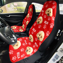 Pet Lovers,Funny - Custom Photo Funny Pet Face Pattern Dog Cat Family - Personalized Car Seat Cover