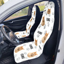 Pet Lovers,Funny - Custom Photo Funny Pet Face Pattern Dog Cat Family - Personalized Car Seat Cover