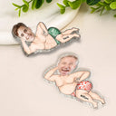 Gift For Couples,Gift For Husband,Gift For Wife,Gift For Boyfriend,Gift For Girlfriend,Gift For Men,Gift For Women,Gift For Yourself - Custom Photo Funny Woman Man Lying Down - Personalized Acrylic Fridge Magnet