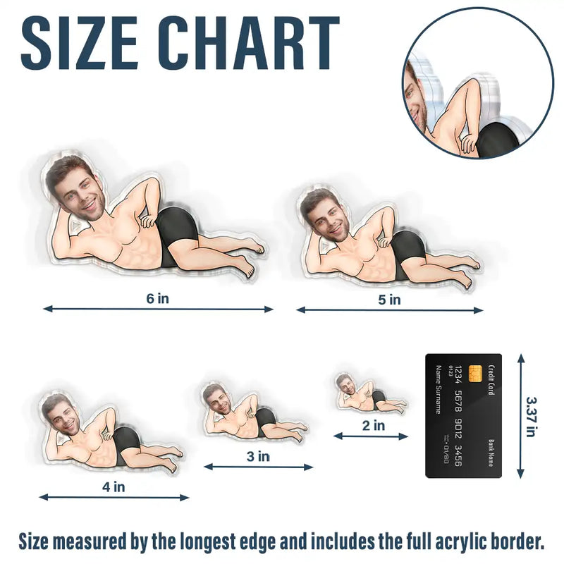 Gift For Couples,Gift For Husband,Gift For Wife,Gift For Boyfriend,Gift For Girlfriend,Gift For Men,Gift For Women,Gift For Yourself - Custom Photo Funny Woman Man Lying Down - Personalized Acrylic Fridge Magnet