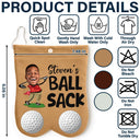 Humorous,Gift For Men,Golf,Gift For Yourself,Icon,Cut-Face Photo - Custom Photo Golf Lovers Ball Sack - Personalized Golf Ball Sacks