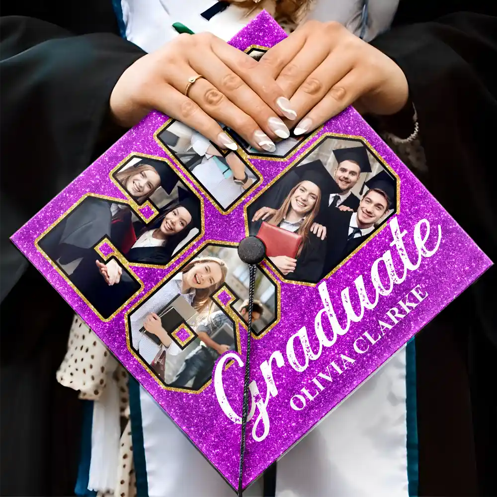 Graduation,Gift For Yourself,Happy,Custom Photo - Custom Photo Graduate Anniversary - Personalized Graduation Cap Topper