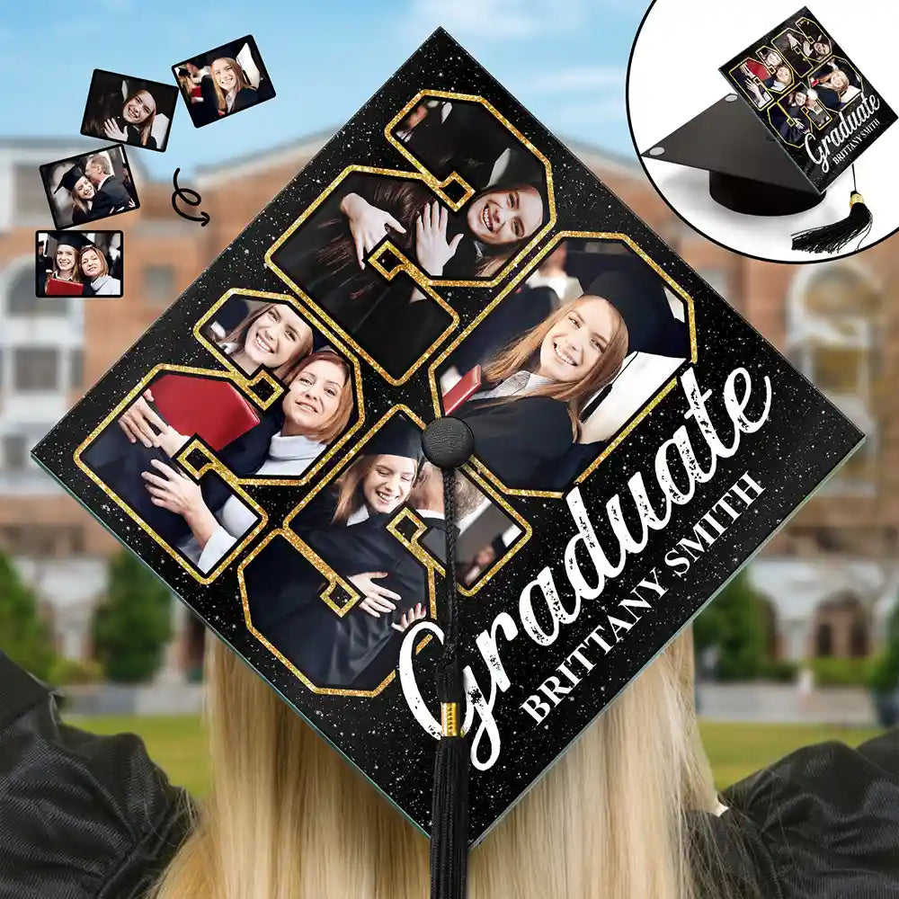 Custom Photo Graduate Anniversary - Personalized Graduation Cap Topper
