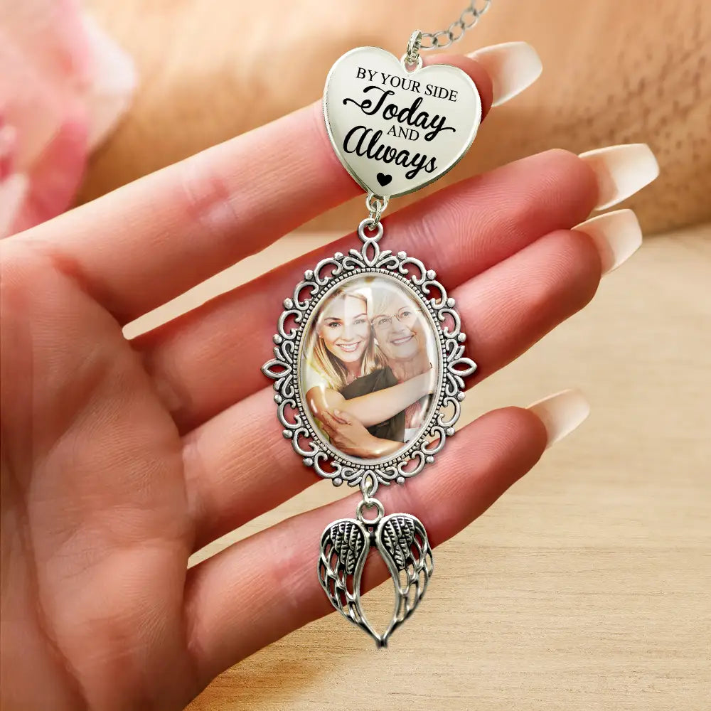 Graduation,Gift For Yourself,Memorial - Custom Photo Graduation Walking Beside You Memorial - Personalized Graduation Tassel Charm
