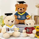 Memorial,Sad,Parents,Gift For Grandparents,Gift For Daughter,Gift For Son,Graduation - Custom Photo Graduation Walking Beside You Memorial - Personalized Teddy Bear