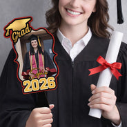 Graduation,Gift For Yourself,Gift For Women,Gift For Men,Gift For Daughter,Gift For Son,Gift For Sisters,Gift For Brothers,Gift For Bestie,Gift For Sibling,Happy - Custom Photo Happy Graduation - Personalized Graduation Handheld Fan