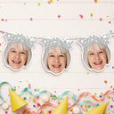 Custom Photo, Retirement, Gift For Yourself, Humorous, Cut-Face Photo, Icon - Custom Photo Happy Retirement Queen, King - Personalized Garland Banner