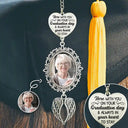 Graduation,Gift For Yourself,Custom Photo,Memorial,Sad - Custom Photo Here With You - Personalized Graduation Tassel Charm