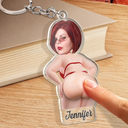 Custom Photo,Gift For Men,Gift For Yourself,Humorous,Cut-Face Photo - Custom Photo Hope Your Day Is Nice - Personalized Squishy Acrylic Keychain