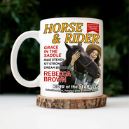 Gift For Yourself,Happy,Gift For Women,Gift For Men - Custom Photo Horse And Rider Magazine - Personalized Mug