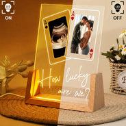 Pregnant Mom,Gift For Wife,Custom Photo,Love,Gift For Mother - Custom Photo How Lucky Are We Family Mother Father - Personalized Night Light