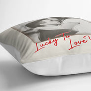 Gift For Couples,Old Couples,Gift For Husband,Gift For Wife,Gift For Boyfriend,Gift For Girlfriend,Love,Custom Photo - Custom Photo How Lucky Are We Playing Card - Personalized Pillow