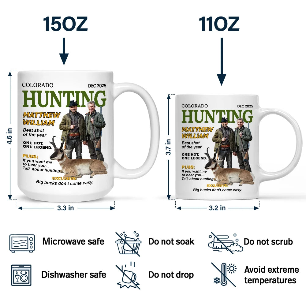 Gift For Yourself, Best friends' Hobby, Hunting, Top Market, Happy - Custom Photo Hunter Of The Year - Personalized Mug