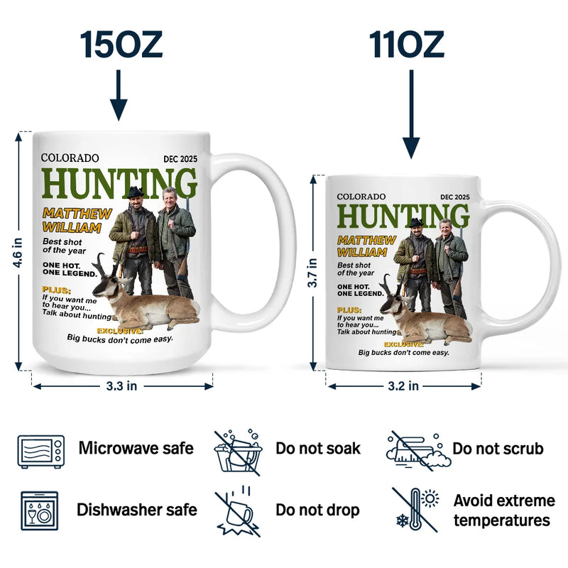Gift For Yourself, Best friends' Hobby, Hunting, Top Market, Happy - Custom Photo Hunter Of The Year - Personalized Mug