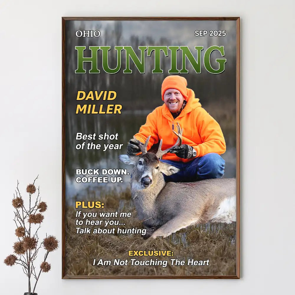 Gift For Yourself, Best friends' Hobby, Hunting, Top Market, Happy - Custom Photo Hunter Of The Year - Personalized Poster