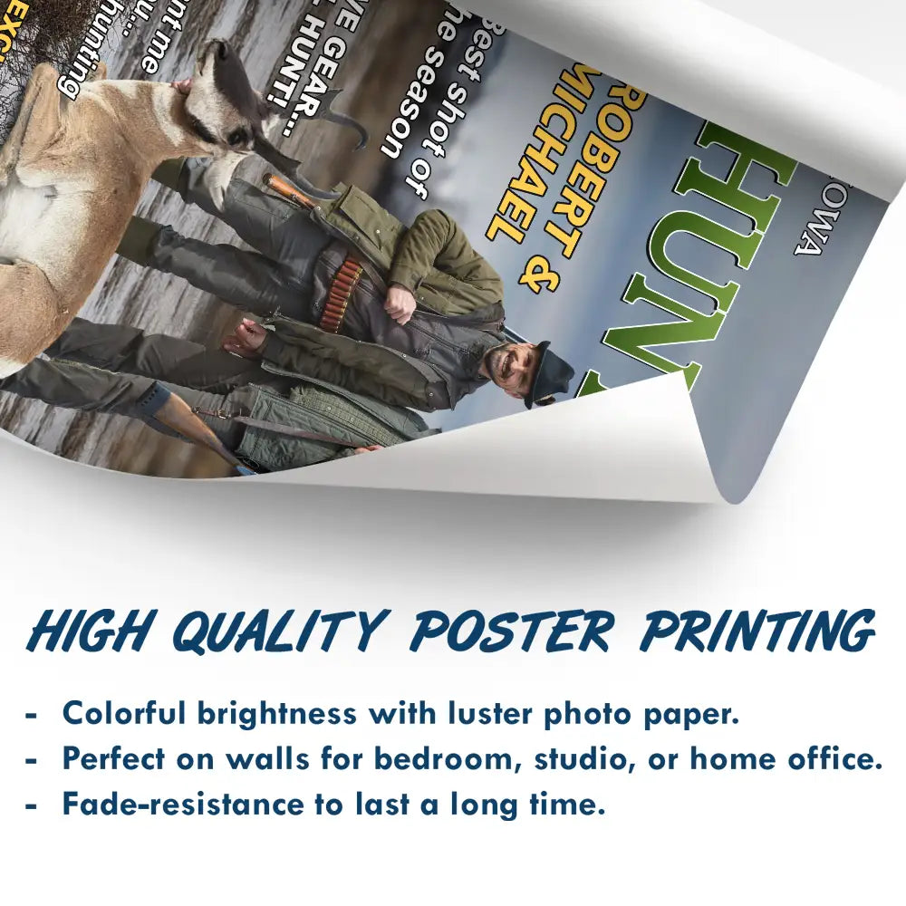 Gift For Yourself, Best friends' Hobby, Hunting, Top Market, Happy - Custom Photo Hunter Of The Year - Personalized Poster