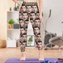 Gift For Wife,Gift For Girlfriend - Custom Photo Husband Boyfriend Funny Face - Personalized Leggings