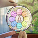 Custom Photo, Gift For Kids, Summer, Adorable, Remove BG Photo - Custom Photo I Am Smart Kind Brave Butterfly Flower Rainbow - Personalized Stained Glass Window Hanging Suncatcher