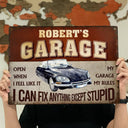 Gift For Men, Gift For Yourself, Happy, Gift For Father, Gift For Grandpa - Custom Photo I Can Fix Anything Except Stupid - Personalized Classic Metal Signs