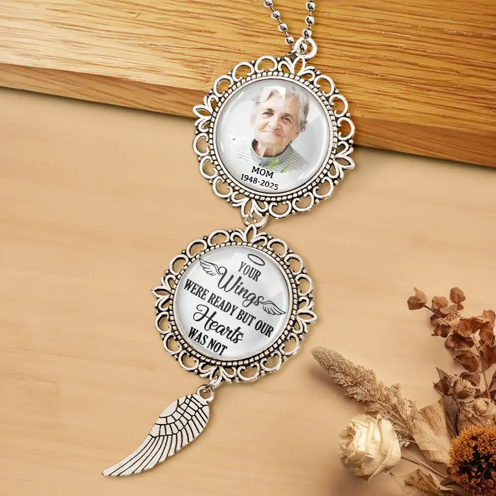 Memorial,Gift For Mother,Family,Sad - Custom Photo I Have An Angel Watching Over Me - Personalized Photo Pendant Charm