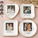 Gift For Mother,Gift For Grandma,Love,Custom Photo - Custom Photo I Love You Mom Vintage - Personalized Ring Dish