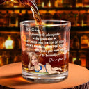 Gift For Couples,Custom Photo,Funny,Gift For Husband - Custom Photo I Promise To Always Be By Your Side Sexy Girl - Personalized Whiskey Glass
