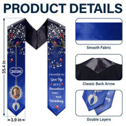 Graduation,Memorial,Gift For Yourself,Sad - Custom Photo I Remembered Who Was Watching - Personalized Stoles