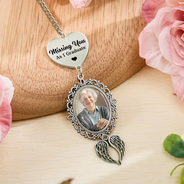 Family,Gift For Bestie,Dog Lovers,Cat Lovers,Happy,Custom Photo,Gift For Mother,Gift For Father - Custom Photo I Walk With You Today And Everyday - Personalized Graduation Tassel Charm