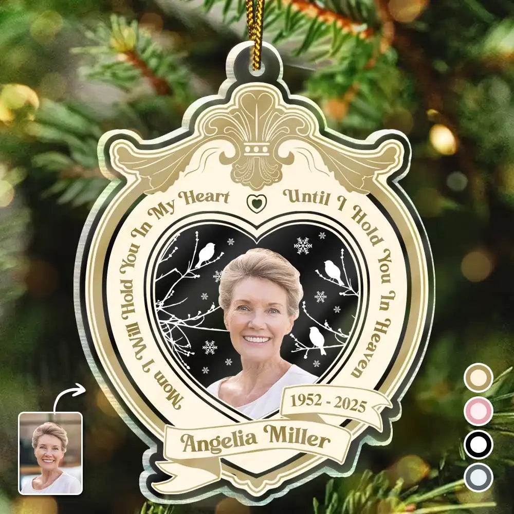 Custom Photo I Will Hold You In My Heart - Personalized Custom Shaped Acrylic Ornament