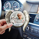 Memorial,Family,Sad,Parents,Gift For Grandparents,Pet Lovers,Custom Photo - Custom Photo I'm Always With You Angel Wings - Personalized Custom Shaped Car Visor Clip