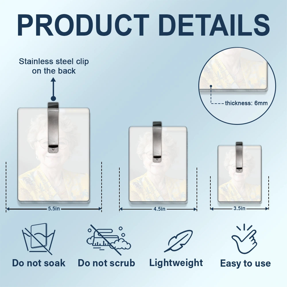 Family,Memorial,Parents,Gift For Grandparents,Sad,Custom Photo - Custom Photo I'm Always With You Memoeial Gift - Personalized Custom Shaped Acrylic Car Visor Clip