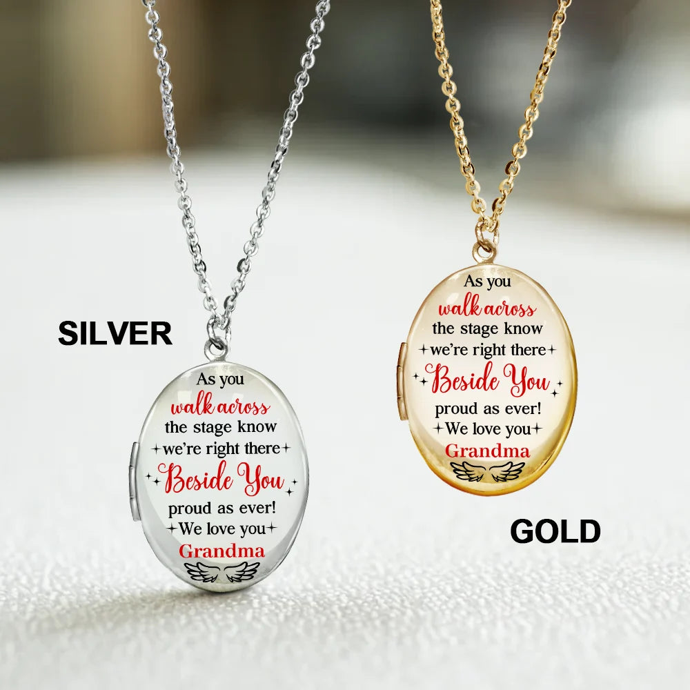 Graduation,Gift For Yourself,Gift For Women,Gift For Men,Sad,Memorial - Custom Photo I'm Right There Beside You - Personalized Locket Necklace