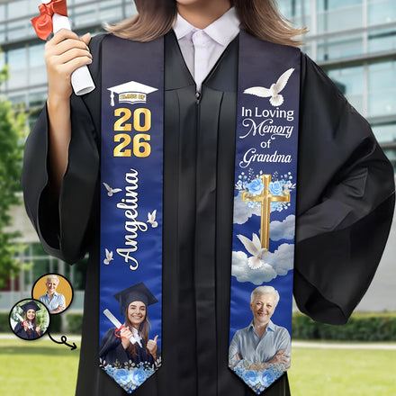 Custom Photo In Loving Memory Family - Personalized Stoles