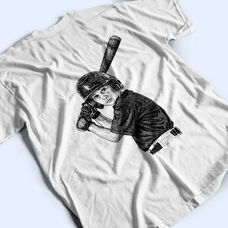 Baseball,Gift For Mother,Happy - Custom Photo Ink Drawing Baseball Mom Dad - Personalized T Shirt