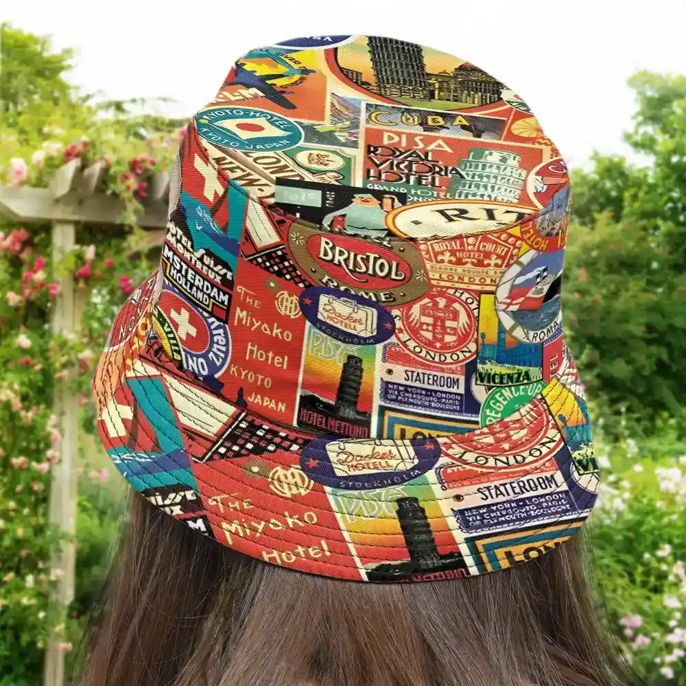 Travel,Custom Photo,Gift For Yourself,Happy - Custom Photo Just A Girl Boy Who Loves Traveling - Personalized Bucket Hat