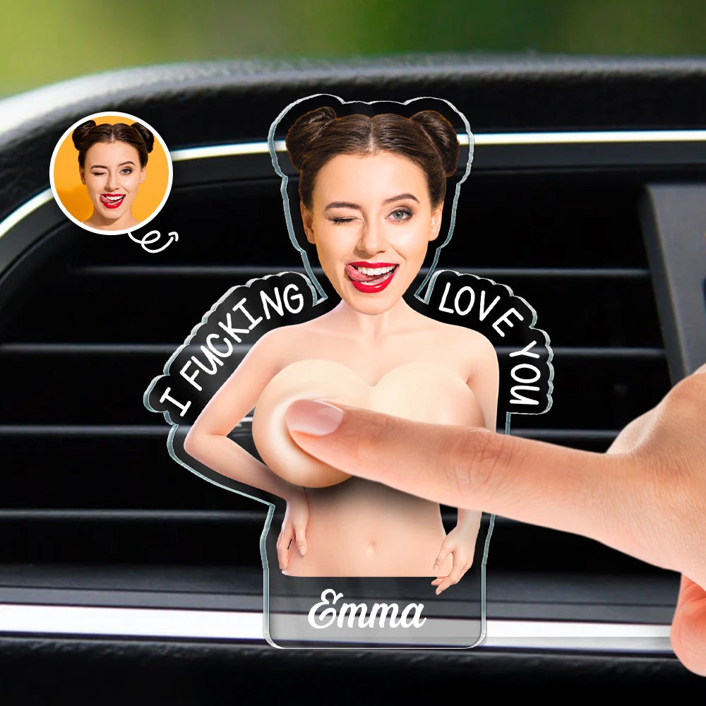 Custom Photo Just One More Poke - Personalized Squishy Acrylic Car Vent Clip