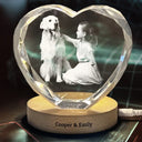 Happy, Parents, Gift For Grandparents, Gift For Kids, Gift For Daughter, Gift For Son - Custom Photo Kid Hobby Baseball Pet Ballet Gymnastics - Personalized Crystal Heart Shaped Lamp