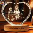 Happy, Parents, Gift For Grandparents, Gift For Kids, Gift For Daughter, Gift For Son - Custom Photo Kid Hobby Baseball Pet Ballet Gymnastics - Personalized Crystal Heart Shaped Lamp