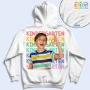 Back To School, Custom Photo, Gift For Kids, Adorable, Remove BG Photo, Alternating Color Text - Custom Photo Kid Portrait Kindergarten Preschool - Personalized T Shirt