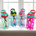 Gift For Kids, Gift For Grandkids, Back To School, Happy - Custom Photo Letter School Kid - Personalized Kids Water Bottle With Straw
