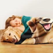 Pet Lovers,Pet Mom,Pet Dad - Custom Photo Life Is Better With Dog Cat - Personalized Pet Blanket
