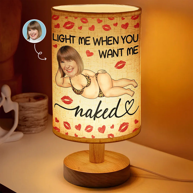 Gift For Couples, Gift For Wife, Gift For Girlfriend, Gift For Women, Funny, Old Couples - Custom Photo Light Me When You Want - Personalized Fabric Lamp