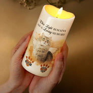 Pet Lovers - Custom Photo Light This Up And Know I'm Here - Personalized Flameless LED Candle