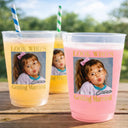 Humorous,Custom Photo,Gift For Couples,Wedding,Dynamic Photo - Custom Photo Look Who's Getting Married Vintage - Personalized Frosted Cups