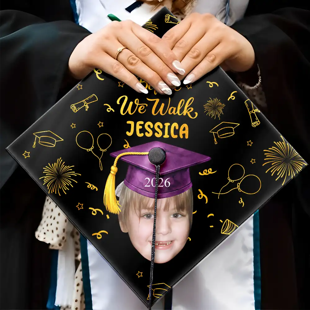 Family,Graduation,Funny,Happy,Gift For Daughter,Gift For Son,Gift For Yourself,Gift For Women,Gift For Men - Custom Photo Look Who's Graduated - Personalized Graduation Cap Topper