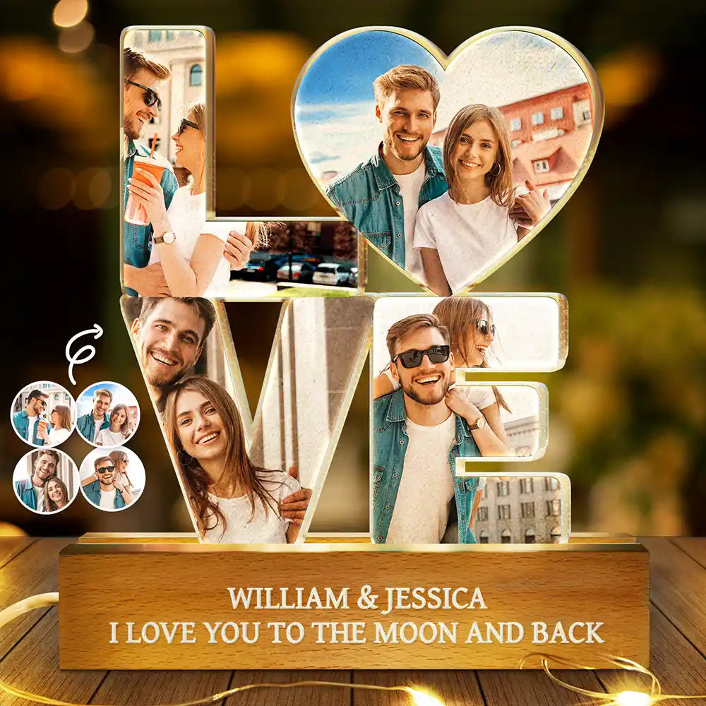 Custom Photo Love You And Keep You Forever - Personalized Custom Shaped LED Light