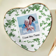 Custom Photo,Gift For Mother,Gift For Grandma,Happy - Custom Photo Love You Mom Nana Polaroid - Personalized Ring Dish