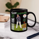 Golf,Gift For Bestie,Gift For Father,Gift For Grandpa,Happy,Custom Photo - Custom Photo Magazine GolfLegends - Personalized Mug